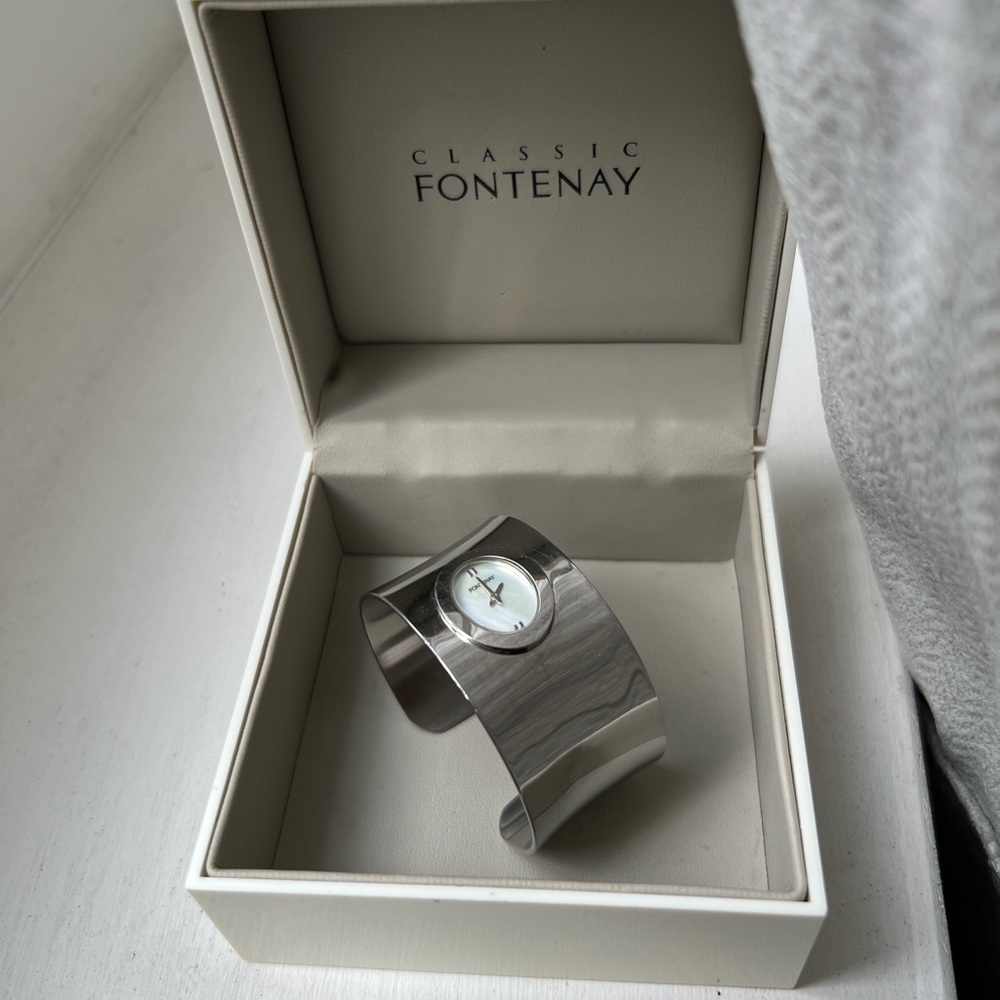 Silver Women's Cuff Watch
